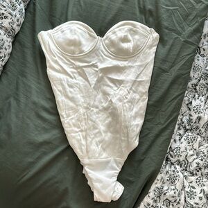 Strapless tub top corset bodysuit